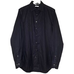 Suitsupply Traveler Shirt Mens Large 40 15 3/4 Slim Fit English Cutaway Collar